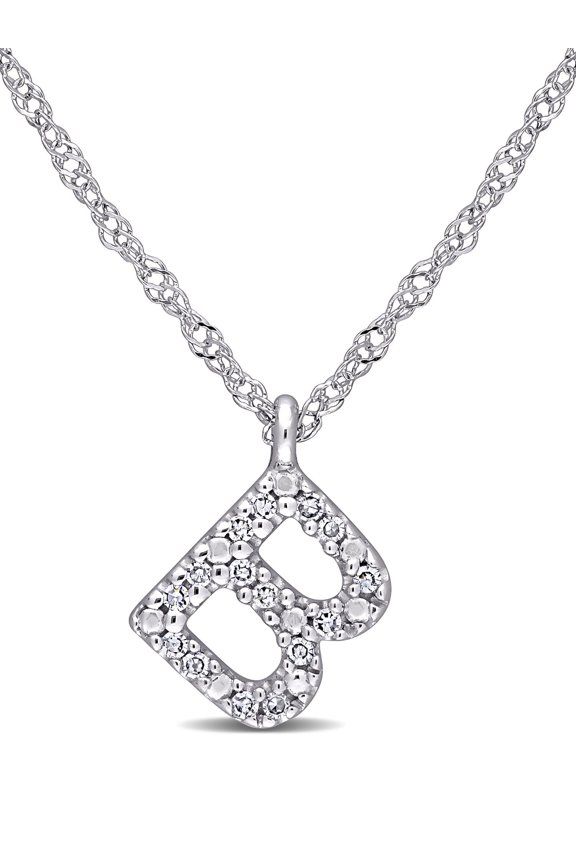 Women's .25CT TW Diamond 14k White Gold Pendant