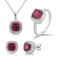 thumbnail image 1 of Diamond Accent, Created Ruby & White Sapphire Sterling Silver 3 Piece Jewelry Set, 1 of 2
