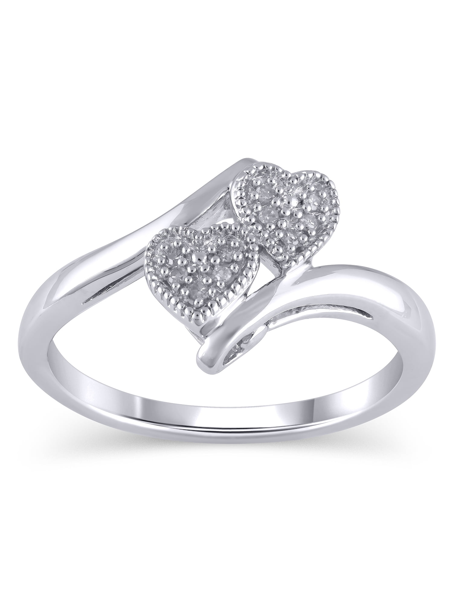 Crown Heart Tiara White CZ Promise Ring ( Sizes 5 6 7 8 9 10 ) New .925  Sterling Silver Band Rings (Size 5) - Walmart.com