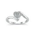 thumbnail image 1 of Diamond Accent (I3 clarity, J-K color) Hold My Hand Diamond Heart Promise Ring in Sterling Silver, Size 8, 1 of 5