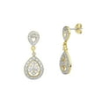thumbnail image 1 of Diamond Accent PearShape Post Earring in Silver and Yellow Gold-plated, 1 of 4