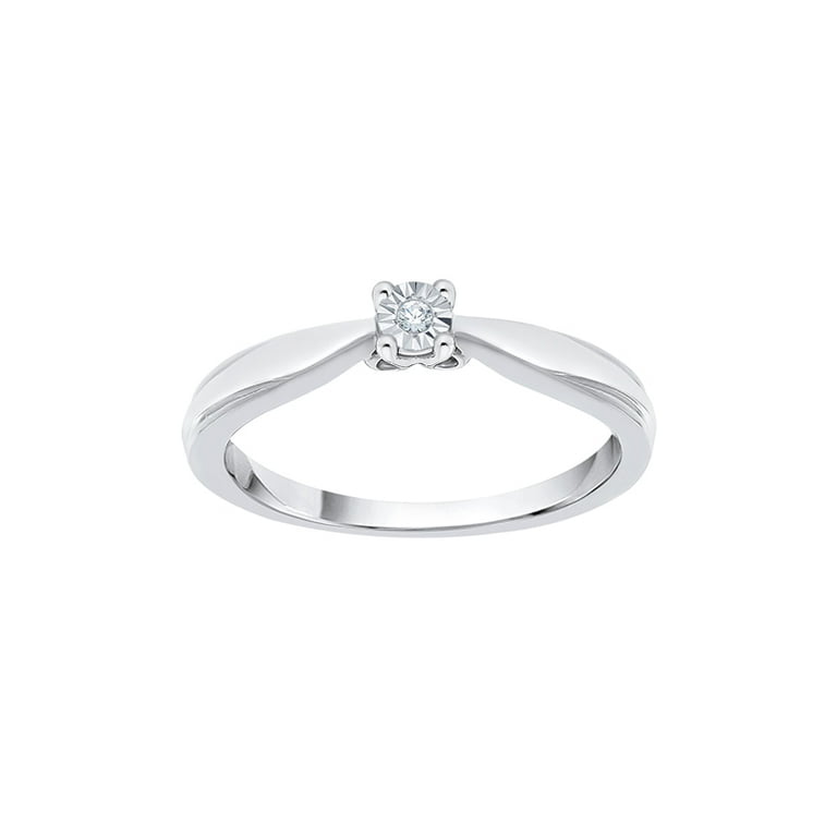 Diamond Accent Promise Ring in Sterling Silver I Color SI3 I1