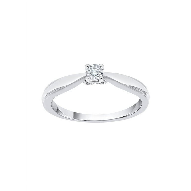 Diamond Accent Promise Ring in Sterling Silver I Color SI3 I1