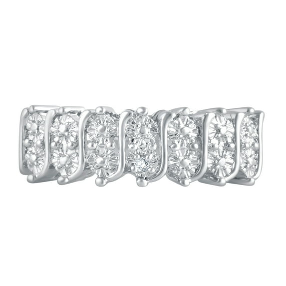 Diamond Accent Silver Tone Fashion Ring