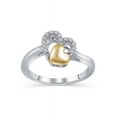 thumbnail image 1 of Diamond Accent Sterling Silver Double Heart Promise Ring, 1 of 4