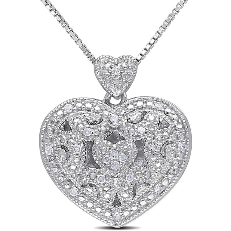 Diamond accent clearance heart necklace