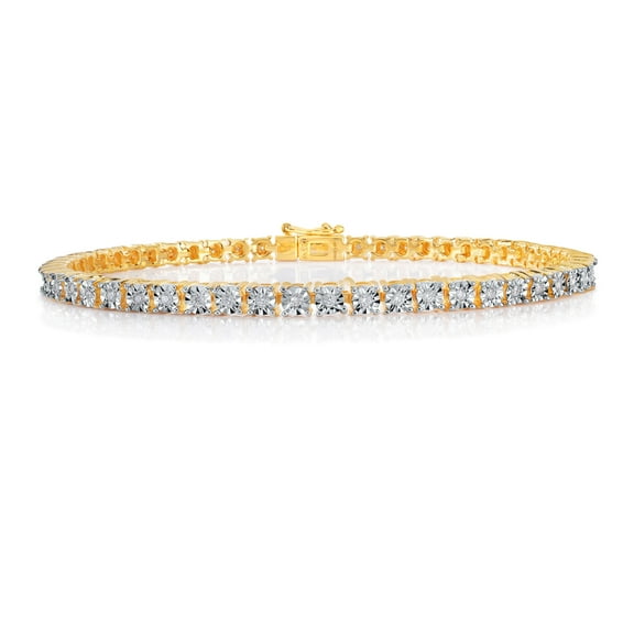 Diamond Affection 1/2 Cttw Lab Created Diamond Tennis Bracelet Yellow Gold Plated Sterling Silver