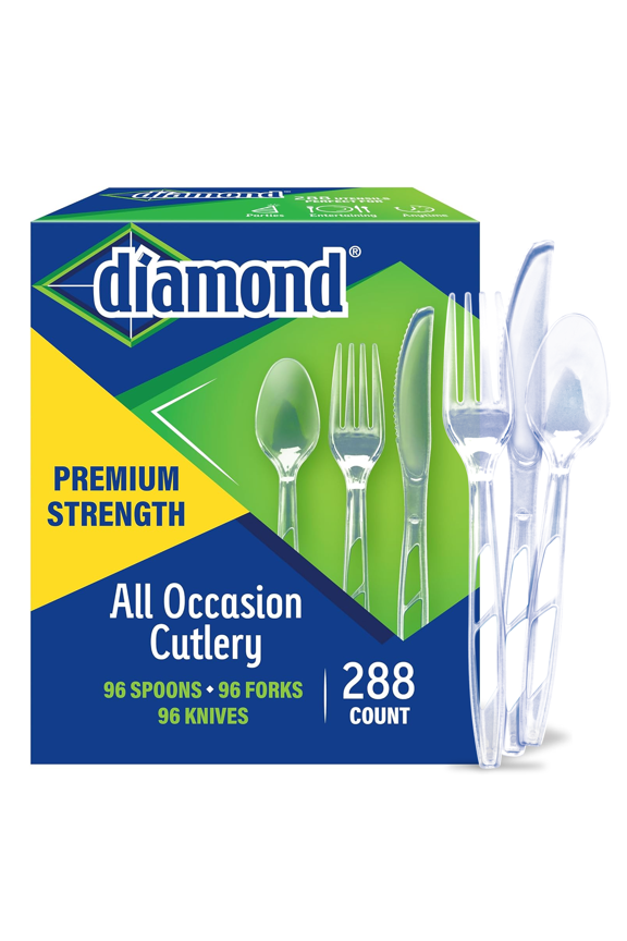 All Occasion Clear Disposable Cutlery Set 288 Count Forks Set