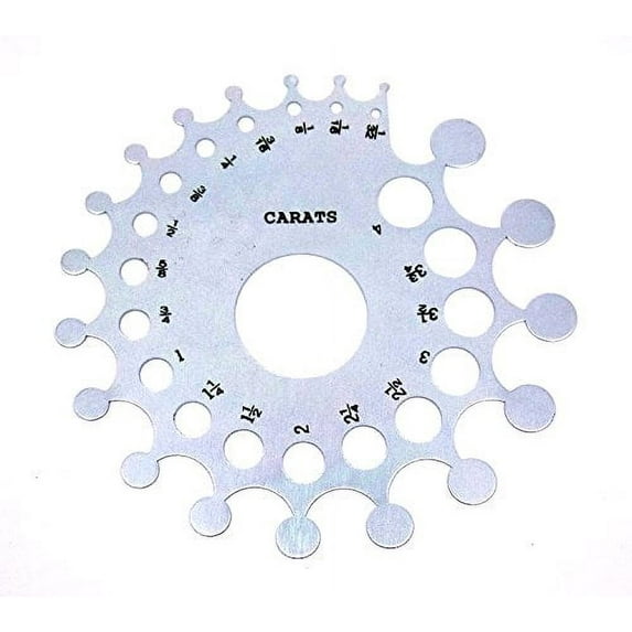 Diamond And Stone Baker Gauge With Carat And Millimeter Measurements