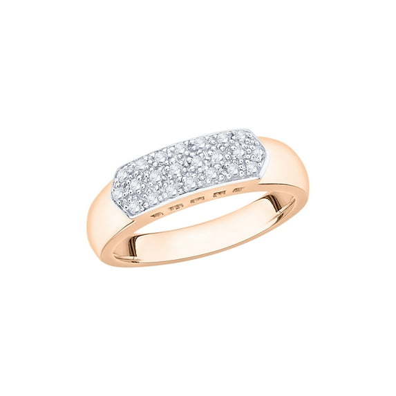 Diamond Anniversary Ring in 10K Rose Gold (1/5 cttw) (I-Color, SI3/I1-Clarity) (Size-5)