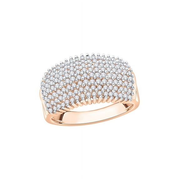 Diamond Anniversary Ring in 10K Rose Gold (1 cttw) (I-Color, SI3/I1-Clarity) (Size-8)