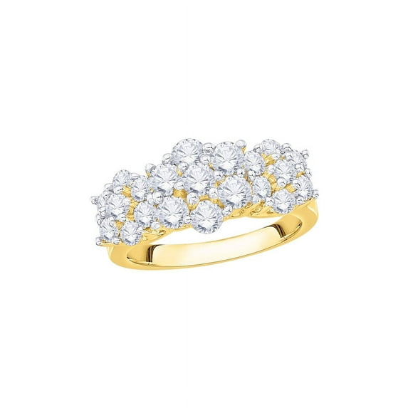 Diamond Anniversary Ring in 10K Yellow Gold (1 1/2 cttw) (I-Color, SI3/I1-Clarity) (Size-5.5)
