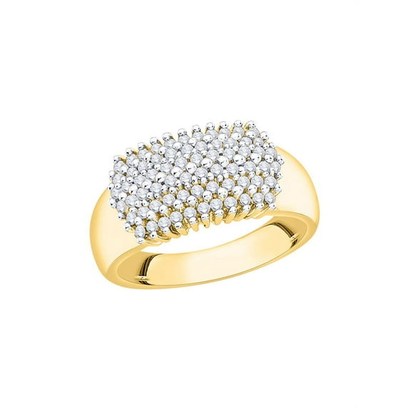 Diamond Anniversary Ring in 10K Yellow Gold (1/2 cttw) (I-Color, SI3/I1-Clarity) (Size-9.5)