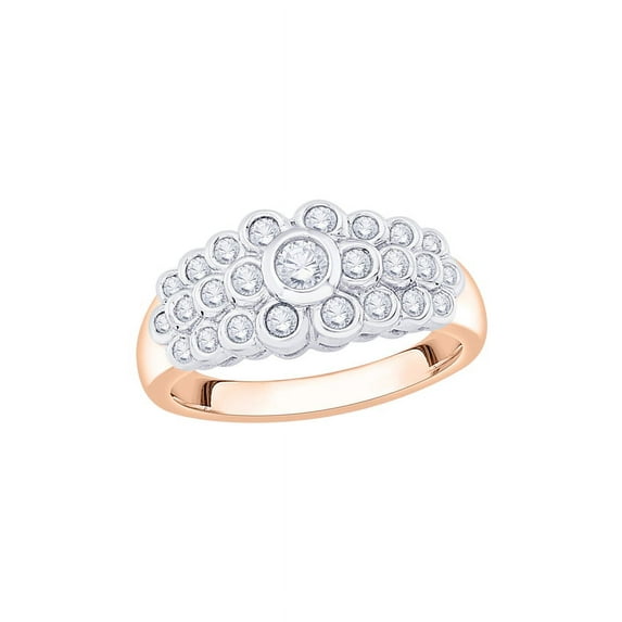 Diamond Anniversary Ring in 14K Rose Gold (1/2 cttw) (I-Color, SI3/I1-Clarity) (Size-5)