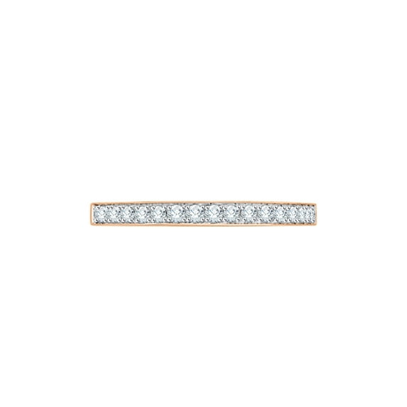 Diamond Anniversary Ring in 14K Rose Gold (1/4 cttw) (I-Color, SI3-I1 Clarity) (Size-7.5)