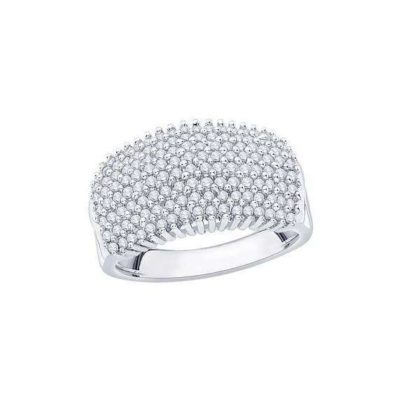 Diamond Anniversary Ring in 14K White Gold (1 cttw) (I-Color, SI3/I1-Clarity) (Size-7.5)