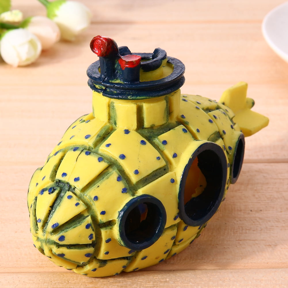 Diamond Aquarium Submarine Simulation Wreck Ornament Fish Tank