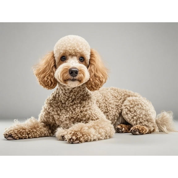 Diamond Art Apricot Poodle 5D Diamond Painting DIY Kits Full Round Drill Rhinestone Bead Crystal by Number Mosaic Handmade Arts and Crafts for Home Wall Living Room Bedroom Decor 12x16 inch