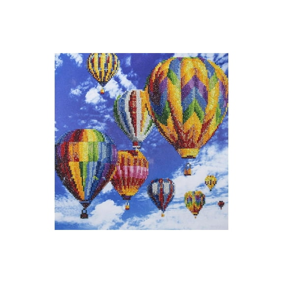Diamond Art By Leisure Arts Diamond Painting Kits For Adults 14"X16" Advanced Hot Air Balloons, Full Drill, Art Kits, Dimond Art, For Adults, Kit