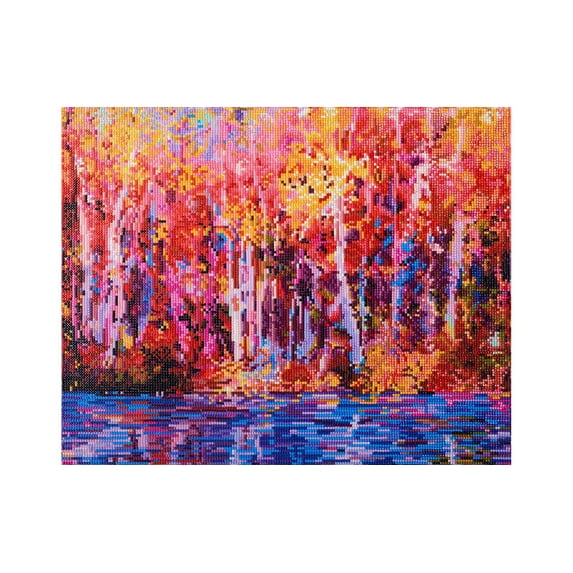 Diamond Art By Leisure Arts Diamond Painting Kits For Adults 16"X20" Advanced Autumn Trees, Full Drill, Art Kits, Dimond Art, For Adults, Kit