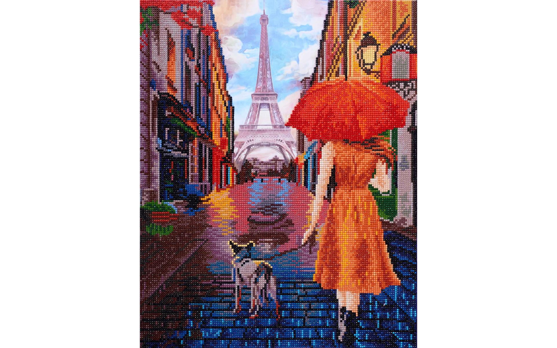 Kit De Peinture Au Diamant 5D - Paysage De Grèce, 30x40 Cm - Complet Avec Diamants Ronds Et Outils Pour Adultes Et Enfants