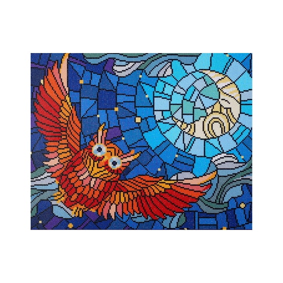 Diamond Art By Leisure Arts Diamond Painting Kits For Adults 16"X20" Advanced Stain Glass Owl, Full Drill, Art Kits, Dimond Art, For Adults, Kit