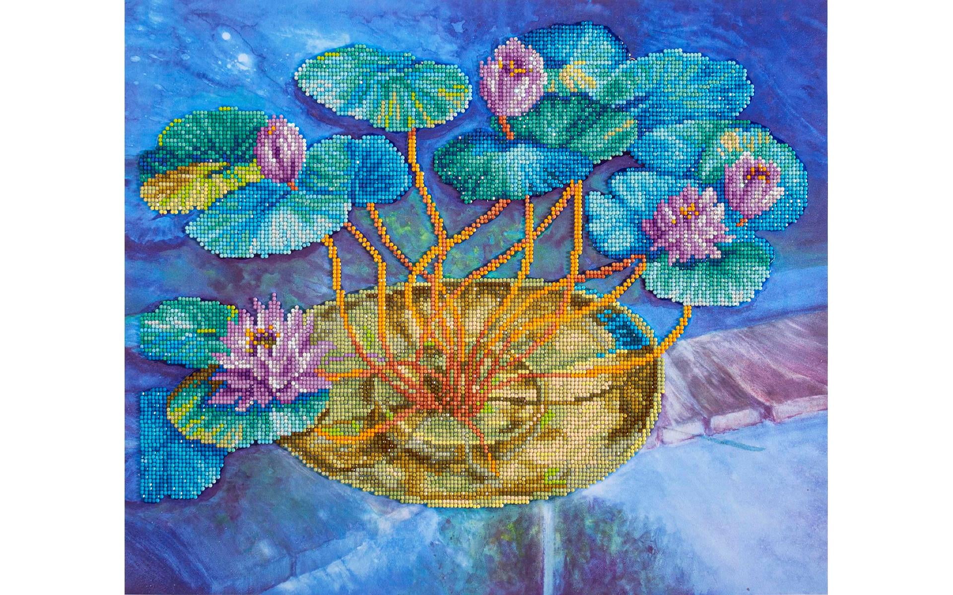 Diamond Art By Leisure Arts Diamond Painting Kits For Adults 16"X20" Advanced Water Lilies, Full Drill, Art Kits, Dimond Art, For Adults, Kit
