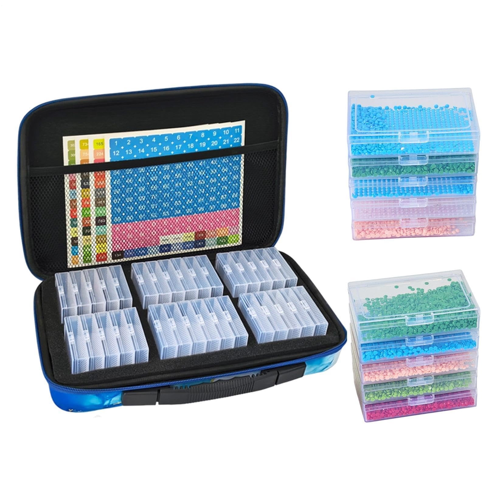 Diamond Art Container, Bead Organizer Box With Rhinestone Storage, Hard ...