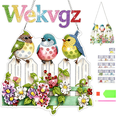 thumbnail image 1 of Diamond Art Hanging Kit for Adult Rhinestone DIY Diamond Art Multipurpose Window Ornament Wall Hanging Kit for Living Room Sturdy Room Bedroom (Bird Three Colorful), 1 of 10