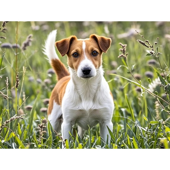 Diamond Art Jack Russell Terrier 5D Diamond Painting DIY Kits Full Round Drill Beads by Number Mosaic Embroidery Arts and Crafts for Living Room Bedroom Home Wall Decor 12x16 inch