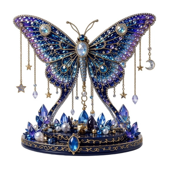 Diamond Art Kit, 5D Diamond Painting for Adults, Pearl Diamond Art, Butterfly Animal Bead String Art Set, Includes Full Set of Colorful Crystal Rhinestones, Beading Cord, Diamond