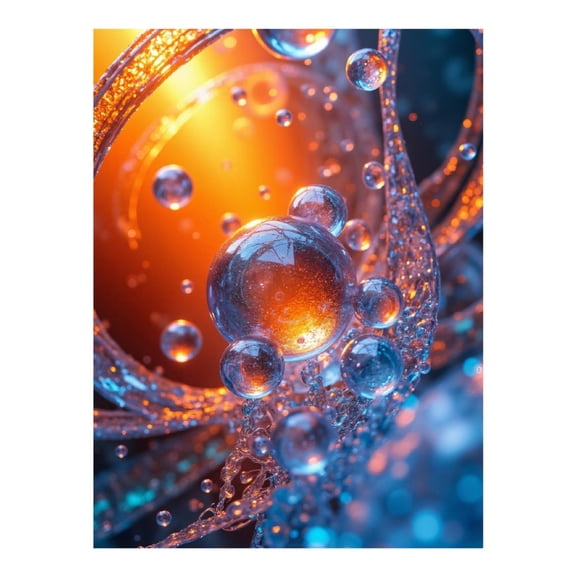 Diamond Art Kit for Adults, Abstract Molecular Light Bubbles Diamond Painting for Adults Beginners, 5D DIY Diamond Art Painting Kits, Colorful Diamond Painting Craft for Home Decor 12x16