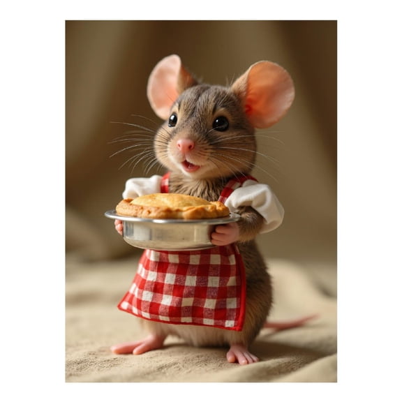 Diamond Art Kit for Adults, Adorable Mouse With Fresh Pie Diamond Painting for Adults Beginners, 5D DIY Diamond Art Painting Kits, Colorful Diamond Painting Craft for Home Decor 12x16