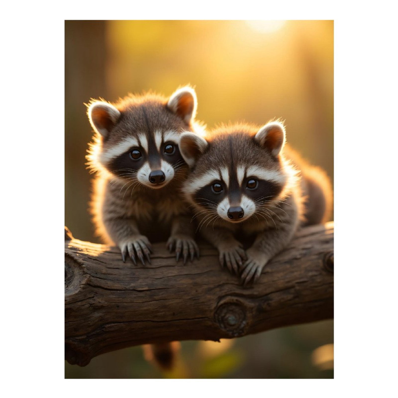 Diamond Art Kit for Adults, Adorable Raccoon Pair Sunlit Branch Diamond Painting for Adults Beginners, DIY Diamond Art Painting Kits, 5D Diamond Painting Crafts for Home Decor 12x16 Frameless