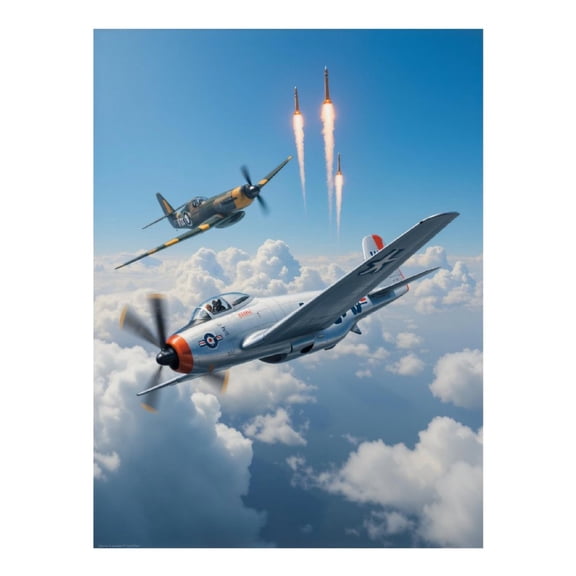 Diamond Art Kit for Adults, Aircraft Sky Rockets Clouds Flight Diamond Painting for Adults Beginners, 5D DIY Diamond Art Painting Kits, Colorful Diamond Painting Craft for Home Decor 12x16
