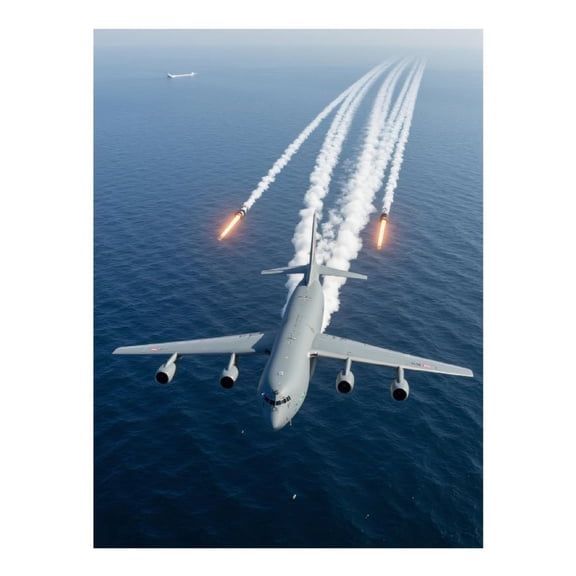 Diamond Art Kit for Adults, Airplane Over Ocean With Flares Diamond Painting for Adults Beginners, DIY Diamond Art Painting Kits, 5D Diamond Painting Crafts for Home Decor 12x16 Frameless