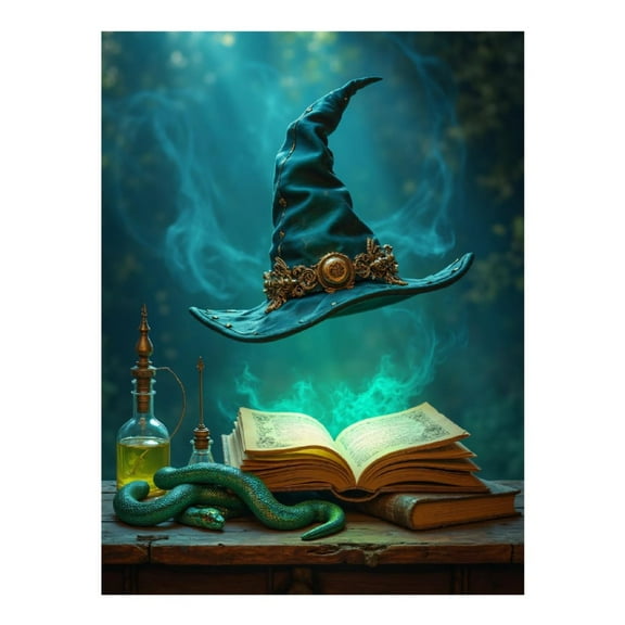 Diamond Art Kit for Adults, Al Hat Potion Snake Diamond Painting for Adults Beginners, 5D DIY Diamond Art Painting Kits, Colorful Diamond Painting Craft for Home Decor 12x16