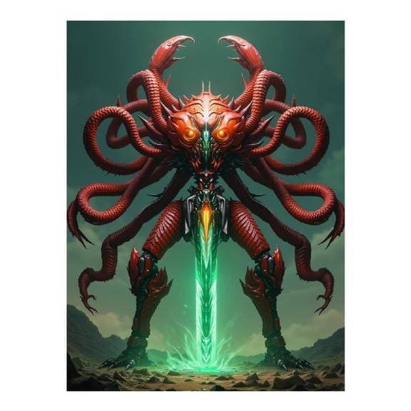 Diamond Art Kit for Adults, Alien Mech Warrior With Glowing Sword Diamond Painting for Adults Beginners, DIY Diamond Art Painting Kits, 5D Diamond Painting Crafts for Home Decor 12x16 Frameless