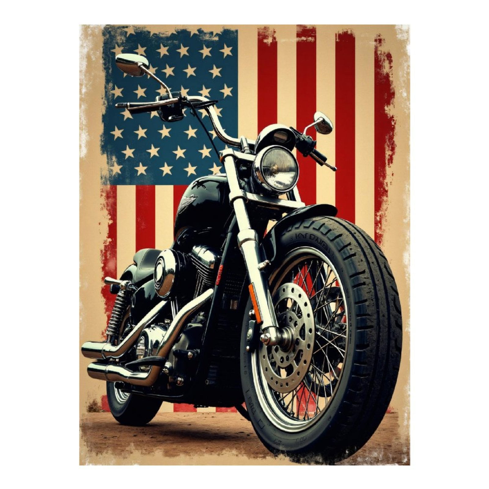 Diamond Art Kit for Adults, American Motorcycle Vintage Photo Diamond Painting for Adults Beginners, DIY Diamond Art Painting Kits, 5D Diamond Painting Crafts for Home Decor 12x16 Frameless