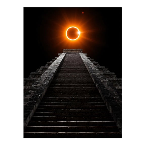 Diamond Art Kit for Adults, Ancient Temple Eclipse Majestic Sky Diamond Painting for Adults Beginners, 5D DIY Diamond Art Painting Kits, Colorful Diamond Painting Craft for Home Decor 12x16 Frameless