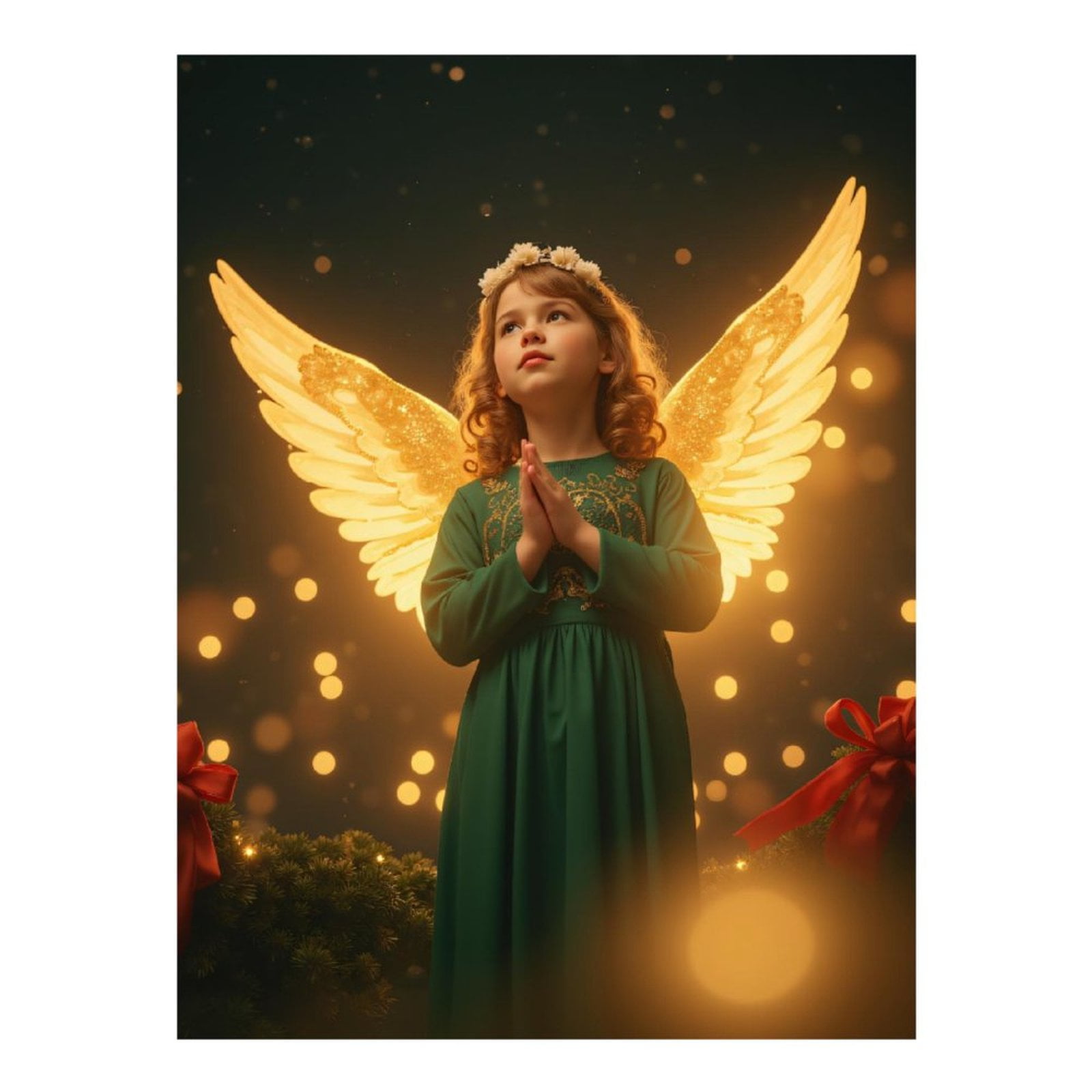 Diamond Art Kit for Adults, Angel Glowing Wings Christmas Diamond Painting for Adults Beginners, 5D DIY Diamond Art Painting Kits, Colorful Diamond Painting Craft for Home Decor 12x16