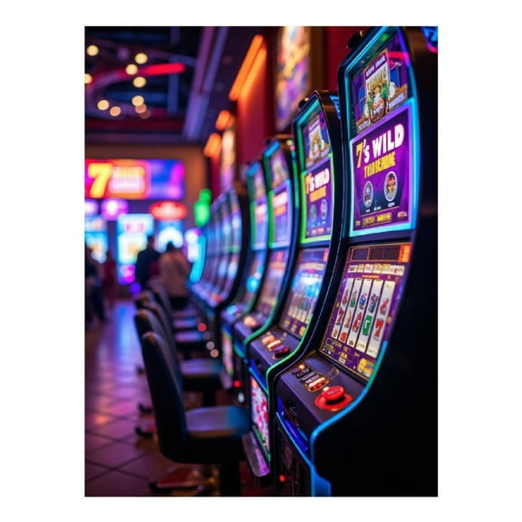 Diamond Art Kit for Adults, Arcade Slot Machine Neon Lights Diamond Painting for Adults Beginners, 5D DIY Diamond Art Painting Kits, Colorful Diamond Painting Craft for Home Decor 12x16