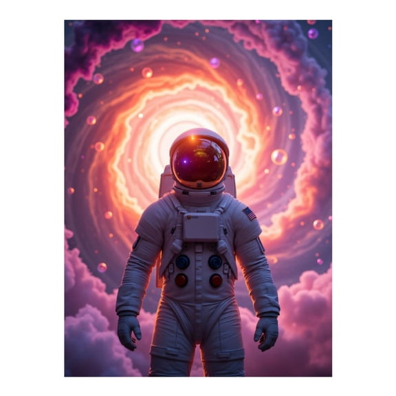 Diamond Art Kit for Adults, Astronaut Cosmos Vortex Abstract Diamond Painting for Adults Beginners, DIY Diamond Art Painting Kits, 5D Diamond Painting Crafts for Home Decor 12x16 Frameless