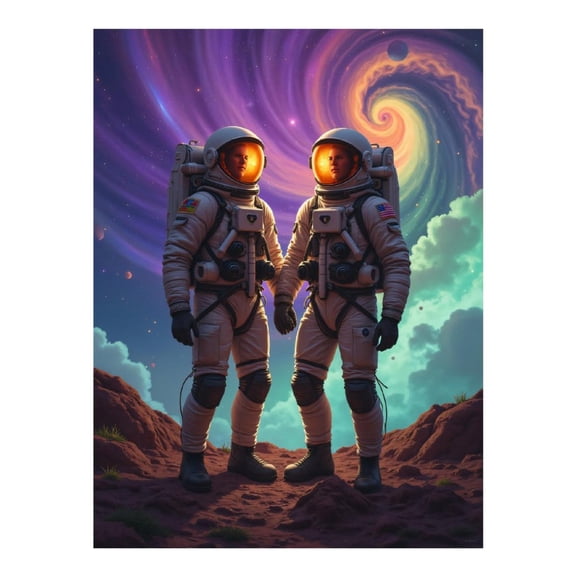 Diamond Art Kit for Adults, Astronauts Cosmic Vortex Adventure Diamond Painting for Adults Beginners, DIY Diamond Art Painting Kits, 5D Diamond Painting Crafts for Home Decor 12x16 Frameless