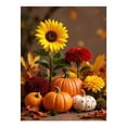 thumbnail image 1 of Diamond Art Kit for Adults, Autumn Harvest Pumpkin Flowers Diamond Painting for Adults Beginners, 5D DIY Diamond Art Painting Kits, Colorful Diamond Painting Craft for Home Decor 12x16, 1 of 7