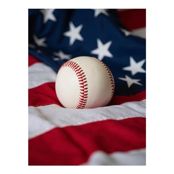 Diamond Art Kit for Adults, Baseball On National Flag Diamond Painting for Adults Beginners, DIY Diamond Art Painting Kits, 5D Diamond Painting Crafts for Home Decor 12x16 Frameless