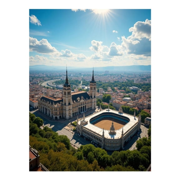 Diamond Art Kit for Adults, Basilica City Scenic Aerial View Diamond Painting for Adults Beginners, DIY Diamond Art Painting Kits, 5D Diamond Painting Crafts for Home Decor 12x16 Frameless