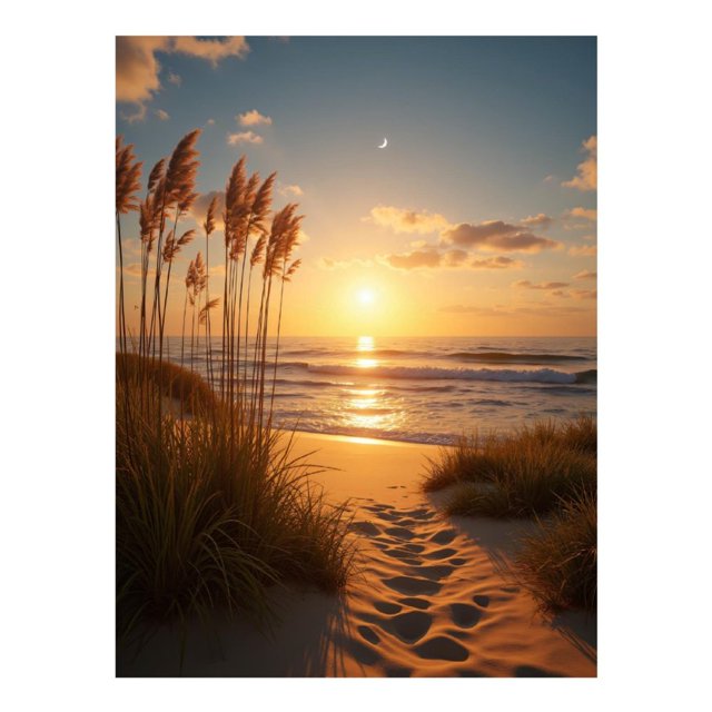 Diamond Art Kit for Adults, Beach Sunset Waves Serene Grass Diamond ...