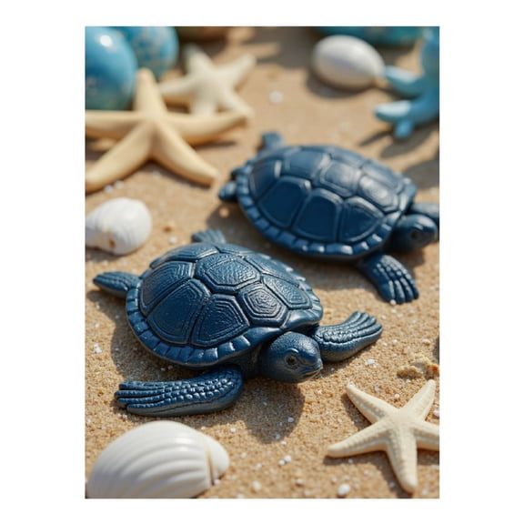 Diamond Art Kit for Adults, Beached Blue Turtles Starfish Shells Diamond Painting for Adults Beginners, 5D DIY Diamond Art Painting Kits, Colorful Diamond Painting Craft for Home Decor 12x16