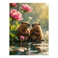 thumbnail image 1 of Diamond Art Kit for Adults, Beavers Pink Water Lilies Lake Scene Diamond Painting for Adults Beginners, DIY Diamond Art Painting Kits, 5D Diamond Painting Crafts for Home Decor 12x16 Frameless, 1 of 7